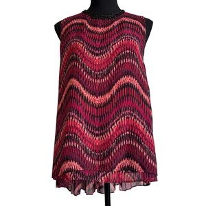 Cache Sleeveless Beaded Neck Top – Size M – Like New